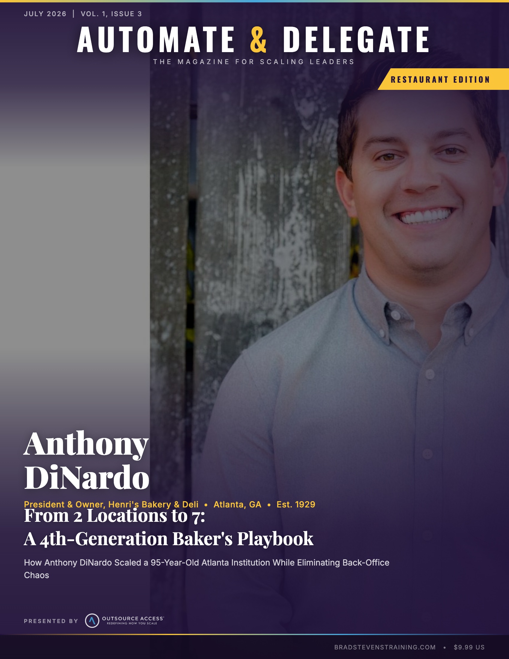 Anthony DiNardo - Restaurant Edition Cover